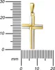 Kreuz Anhänger 8 Karat FÜR Damen aus Gold - Bicolor 333 . Produktbild-Vorschau 3