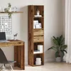 vidaXL Regál na knihy vzhľad starého dreva 36x30x171 cm Náhľad obrázku produktu 3