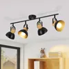 ZMH reflektor sufitowy vintage czarna lampa sufitowa 4 Podgląd zdjęcia produktu 1