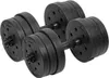 Rebel RBA-2328 Manubri regolabili 2 x 10 kg, nero Anteprima dell’immagine prodotto 1