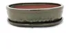 Bonsai-Schale mit Unterteller Gr. 5 - Oliv-Braun - oval - Produktbild-Vorschau 1