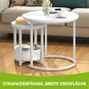 2 tlg. Couchtisch Rund, Nisttisch 2er set Beistelltisch Produktbild-Vorschau 6