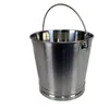 A stainless steel bucket with a handle against a white background. Produktbild-Vorschau
