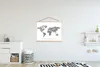 MuchoWow® Textilposter Weltkarte - Schwarz - Fingerabdruck Produktbild-Vorschau 2