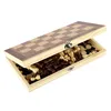 3-in-1 Holzspiel – Schach, Dame & Backgammon – Klappbares Produktbild-Vorschau 3