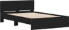 vidaXL Bettgestell mit Kopfteil Schwarz 120x200 cm Produktbild-Vorschau 3
