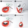 AdroitGoods Etui für Apple AirTag mit Stahlkabel - Rot - Produktbild-Vorschau 3
