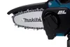 A close-up view of a Makita brand chainsaw's cutting bar and chain. Produktbild-Vorschau