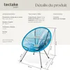 Lot de 2 chaises de jardin Santana - bleu Voir les images du produit 6