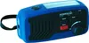A blue and black portable solar dynamo radio with a flashlight. Náhľad obrázku produktu