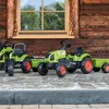 FALK Traktor Claas Grün auf Pedalen mit Anhänger + Horn für Produktbild-Vorschau 3