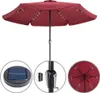 KINGSLEEVE® Parasol de jardin extérieur LED solaire 330cm Voir les images du produit 2