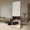 Miroir mural 180x80cm grand autoportant noir arsenic-B Voir les images du produit 1