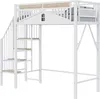 Lit mezzanine métallique Sweiko 90 x 200 cm, encadrement de Voir les images du produit 9
