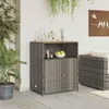 vidaXL Schrank mit Tür Grau 70 x 50 x 87 cm Polyester und Produktbild-Vorschau 3