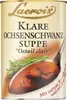 A can of Lacroix Oxtail Soup with a spoon of soup and rosemary sprig. Náhled obrázku produktu