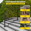 VEVOR Corrimano per scale in ferro battuto nero Decorazione Anteprima dell’immagine prodotto 2