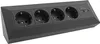 4-fach Steckdosenblock + 2x USB, schwarz Produktbild-Vorschau 4