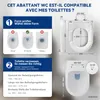 WC Sitz D Form 46 x 36 cm, Toilettendeckel Weiß mit Produktbild-Vorschau 4