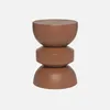 A terracotta-colored side table with a stacked, geometric design. Anteprima dell’immagine prodotto