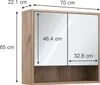 Koupelnový úložný prostor Vicco Eliza Dub Viking 70 x 65 cm Náhled obrázku produktu 3