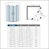 100X90X195cm Drehtür Falttür Schwenktür Eckeinstieg Dusche Produktbild-Vorschau 7