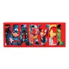 The Marvel logo is displayed in red, with images of various Avengers characters filling the letters. Produktbild-Vorschau