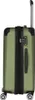 A side view of a green suitcase with a retractable handle and wheels. Produktbild-Vorschau