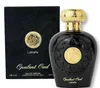 A black perfume bottle and its packaging are displayed against a white background. Podgląd zdjęcia produktu