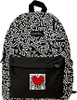 Erik Editores rugzak, Keith Haring design, zwart, zwart, Productafbeelding-voorbeeld 1