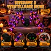 Halloween Spinne 125 cm, Riesenspinne mit lila LED, Produktbild-Vorschau 3