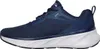 Side view of a blue and orange Skechers sneaker on a white background. Voir les images du produit
