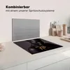 KitchenYeah© Herdabdeckplatte Frau - Schwarz - Gold - Kunst Produktbild-Vorschau 3