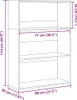 vidaXL Bücherregal Sonoma-Eiche 80x30x114 cm Holzwerkstoff Produktbild-Vorschau 7