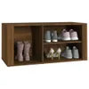 Schuhregal Braun Eichen-Optik 100x35x45 cm Holzwerkstoff Produktbild-Vorschau 4