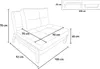 Stoff-Klappsessel Bett Wohnzimmer Büro Selene - Grau Produktbild-Vorschau 7