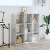 vidaXL Libreria grigio cemento 102x32x102 cm materiale Anteprima dell’immagine prodotto 3
