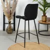 Bronx71 Tabouret de bar en velours Toby noir 71 cm Voir les images du produit 10