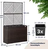 Casaria Fioriera a Traliccio 3 Vasi Polyrattan in Vimini Anteprima dell’immagine prodotto 3