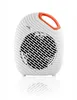 A white and orange portable fan heater is shown against a white background. Produktbild-Vorschau