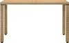 vidaXL Gartentisch Beige 123x60x74 cm Poly Rattan & Produktbild-Vorschau 1