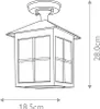 Elstead Winchester Außen-Deckenleuchte E27 28cm Schwarz Produktbild-Vorschau 6