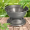 KADAX Doniczka misa miska Do Chryzantem 22 cm Grafit Podgląd zdjęcia produktu 2