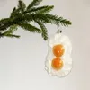 Christbaumschmuck Glas 12cm Spiegeleier Figur Weiß Produktbild-Vorschau 2