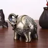 Windfester Vintage Metall Elefant Aschenbecher mit Deckel Produktbild-Vorschau 3