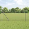 vidaXL Doppelstabmattenzaun 2500 x 140 cm Grau Produktbild-Vorschau 2