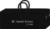 A black bag with handles and zippers, featuring text and icons. Podgląd zdjęcia produktu