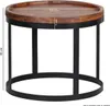 FineBuy Set di 2 tavolini da salotto in legno massello di Anteprima dell’immagine prodotto 3