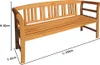 Casaria Banc de jardin Rose 3 places en bois d’eucalyptus Voir les images du produit 1