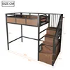 Letto a castello 90x200 cm con schienale in ecopelle, letto Anteprima dell’immagine prodotto 5